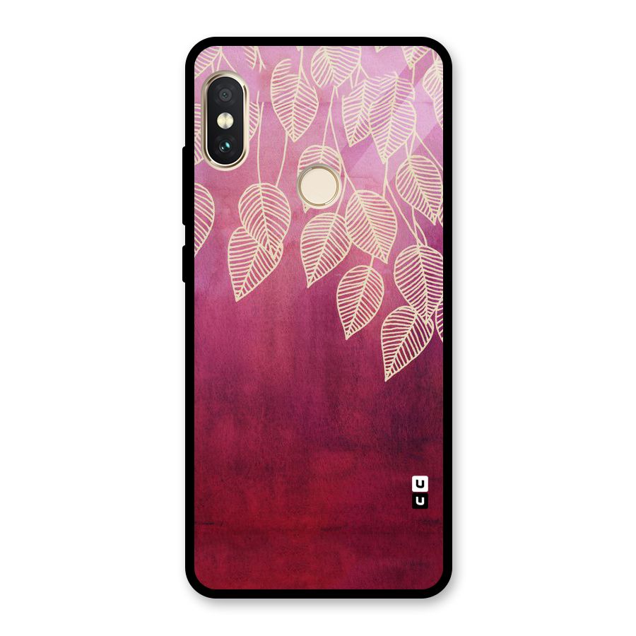 Leafy Outline Glass Back Case for Redmi Note 5 Pro