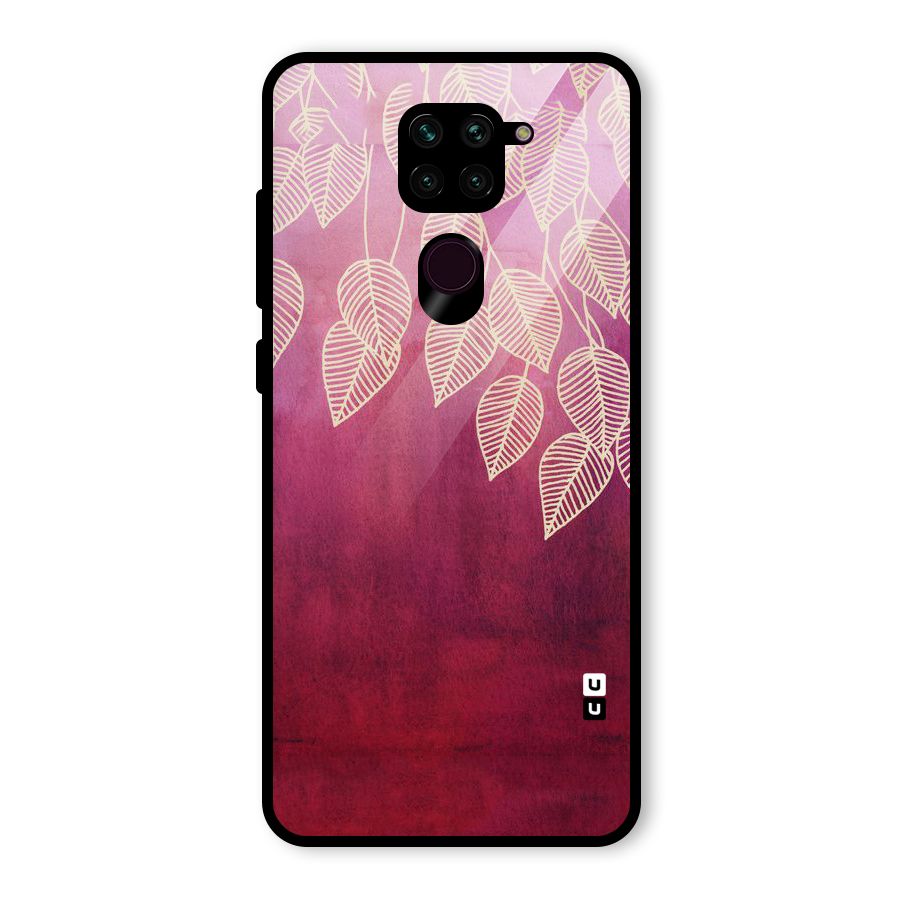 Leafy Outline Glass Back Case for Redmi Note 9
