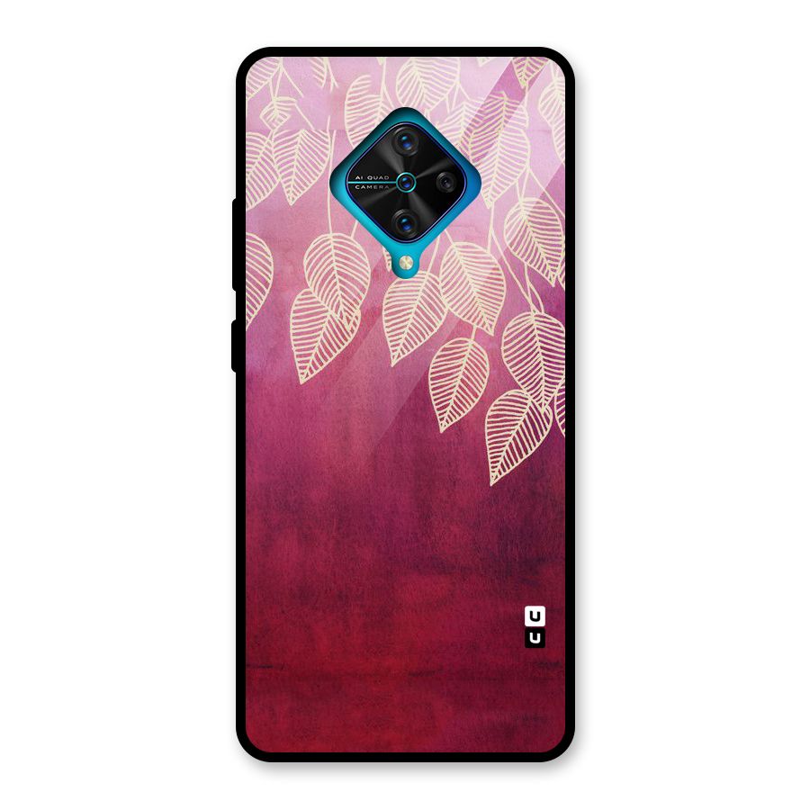 Leafy Outline Glass Back Case for Vivo S1 Pro