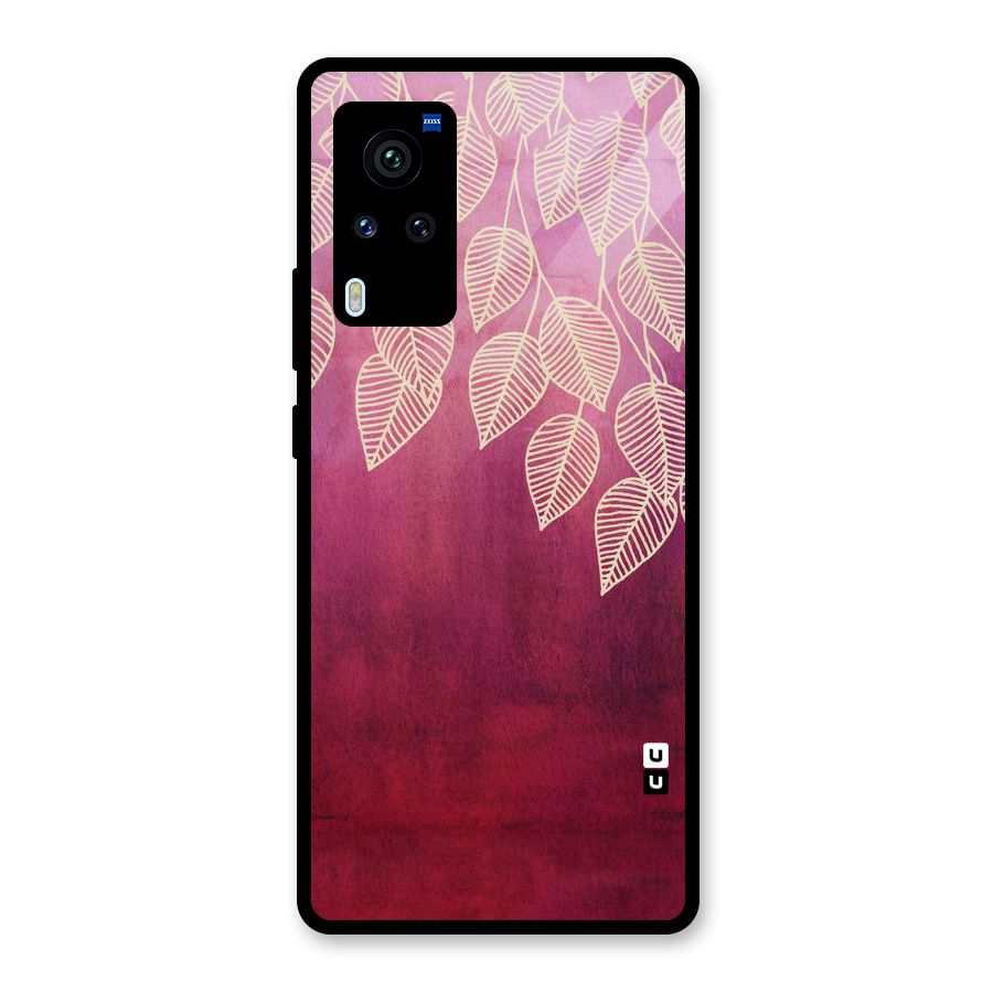 Leafy Outline Glass Back Case for Vivo X60 Pro