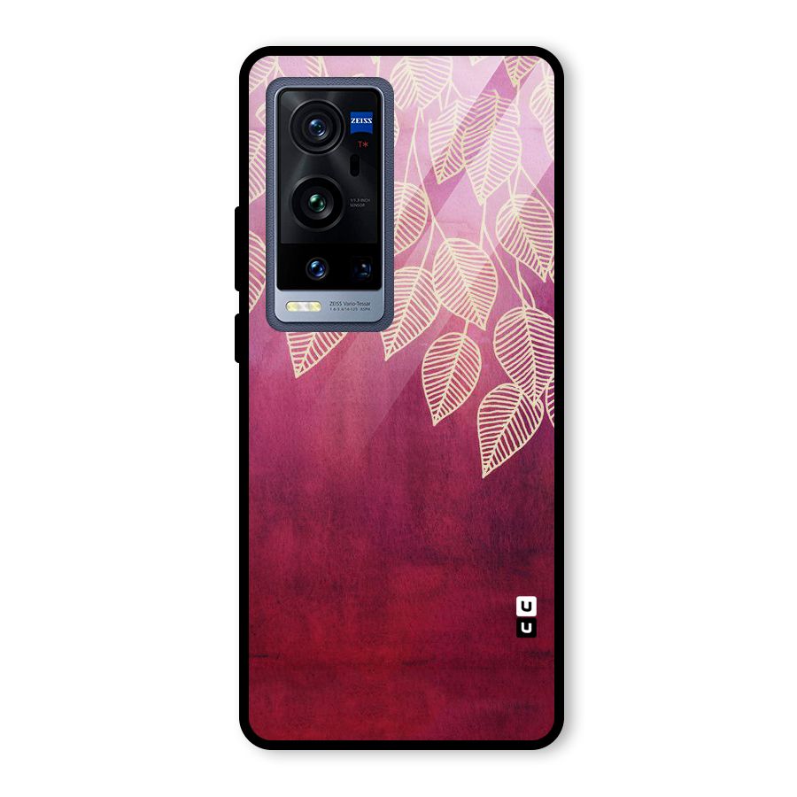 Leafy Outline Glass Back Case for Vivo X60 Pro Plus