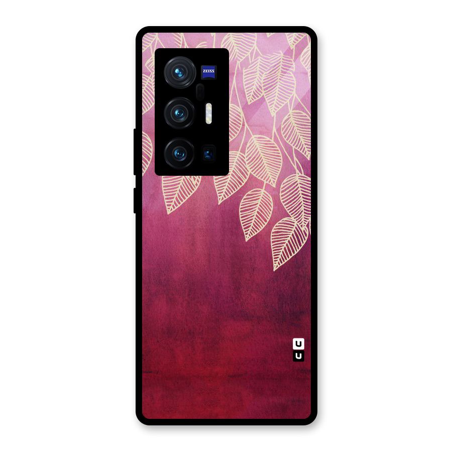 Leafy Outline Glass Back Case for Vivo X70 Pro Plus