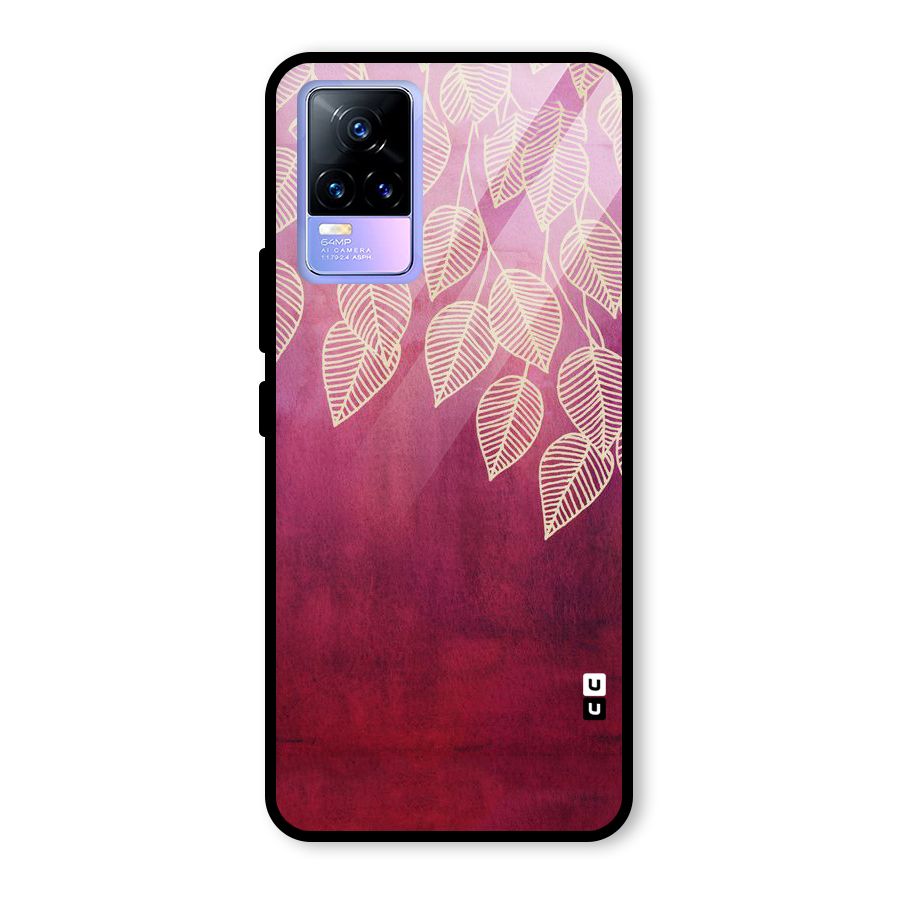 Leafy Outline Glass Back Case for Vivo Y73
