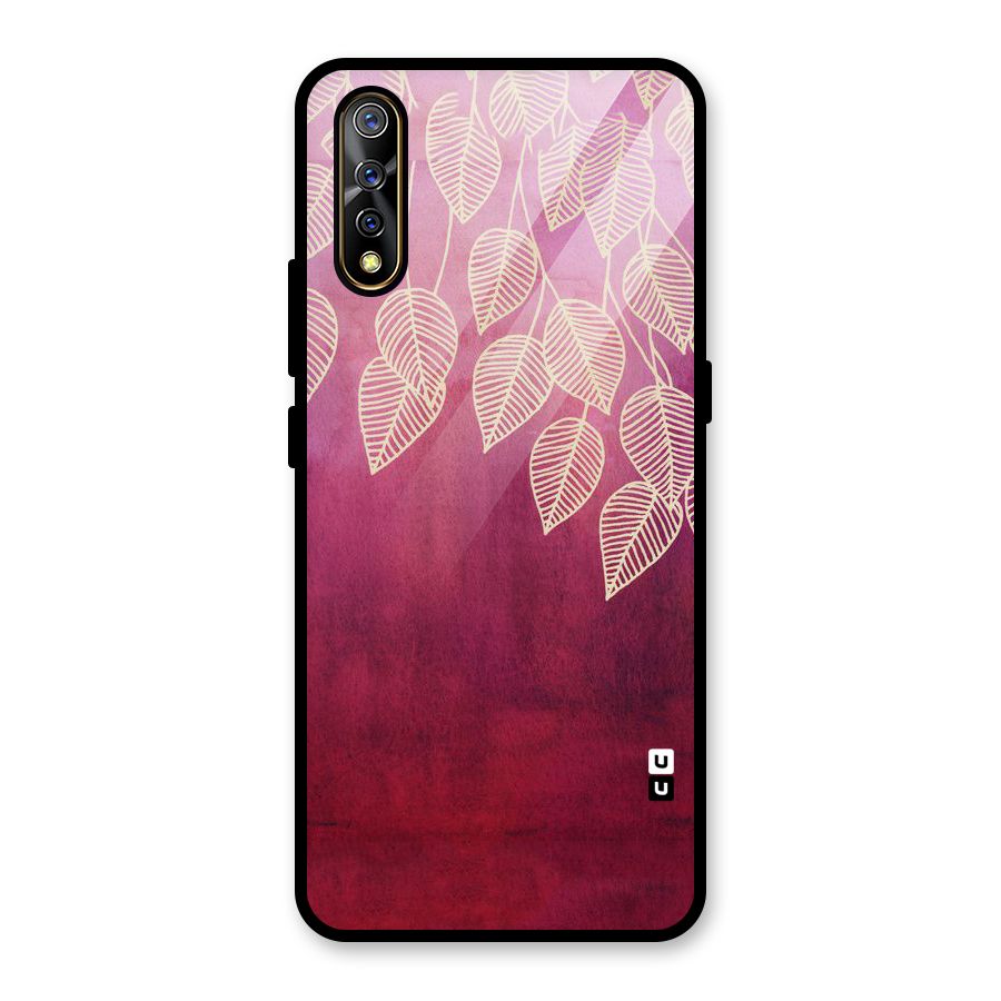 Leafy Outline Glass Back Case for Vivo Z1x