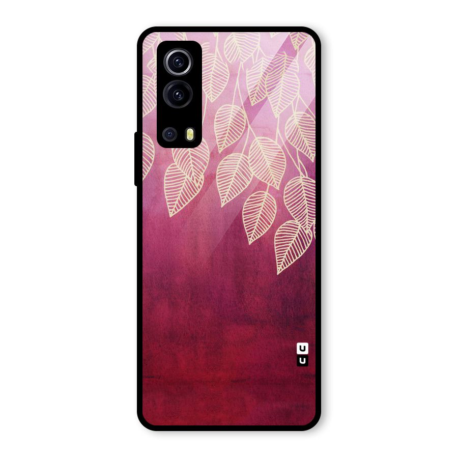 Leafy Outline Glass Back Case for Vivo iQOO Z3