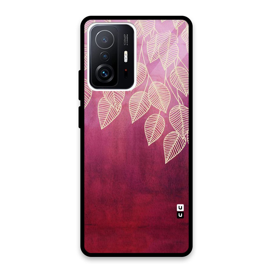 Leafy Outline Glass Back Case for Xiaomi 11T Pro