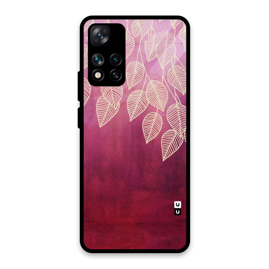Leafy Outline Glass Back Case for Xiaomi 11i HyperCharge 5G