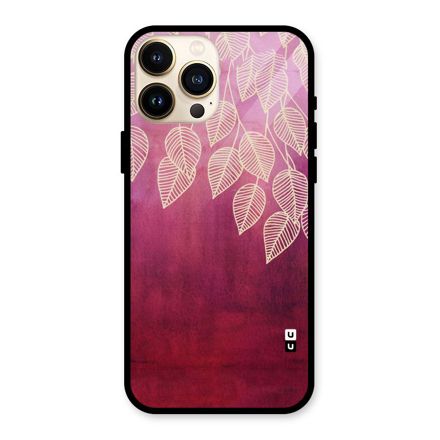 Leafy Outline Glass Back Case for iPhone 13 Pro Max