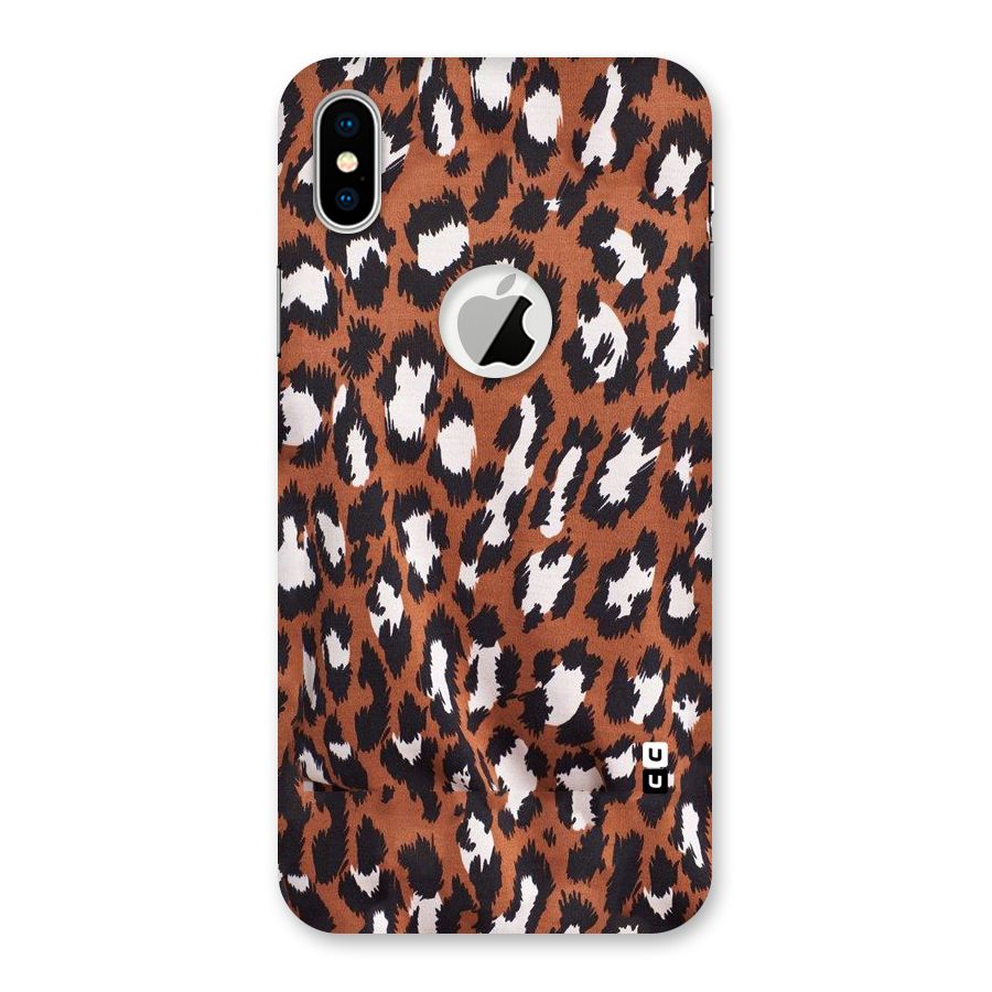 Leapord Design Back Case for iPhone X Logo Cut