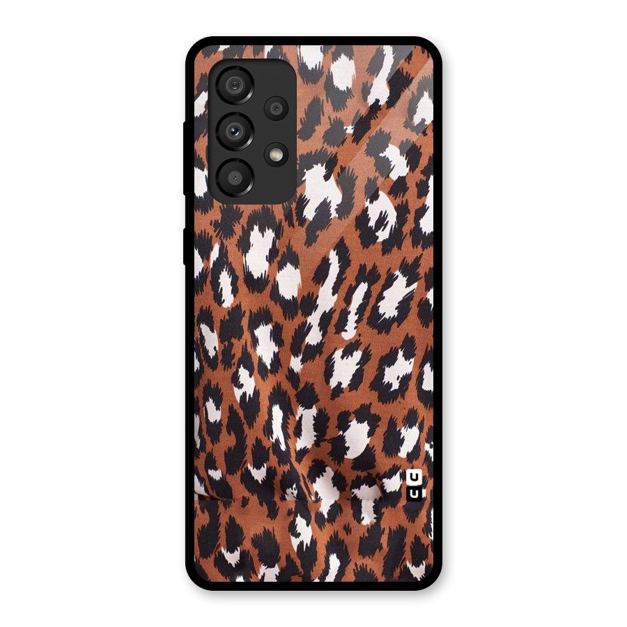 Leapord Design Glass Back Case for Galaxy A33 5G