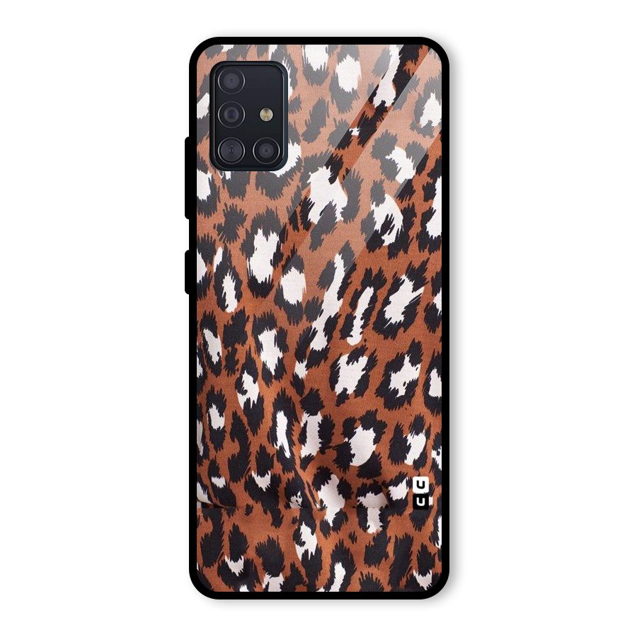 Leapord Design Glass Back Case for Galaxy A51