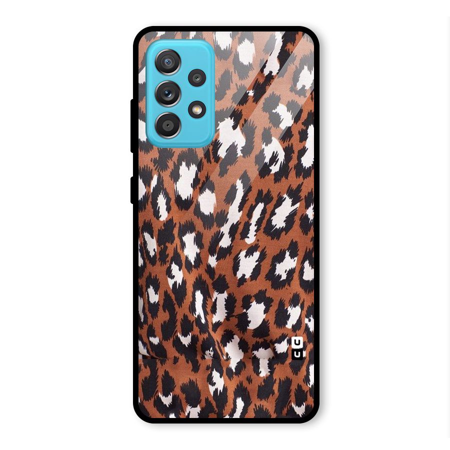 Leapord Design Glass Back Case for Galaxy A52