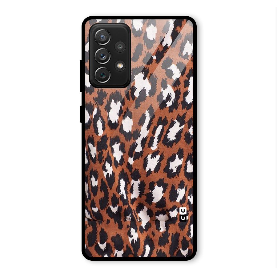 Leapord Design Glass Back Case for Galaxy A72