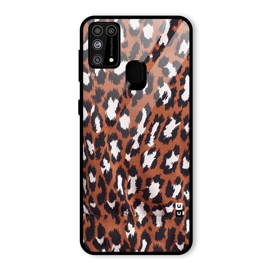 Leapord Design Glass Back Case for Galaxy F41
