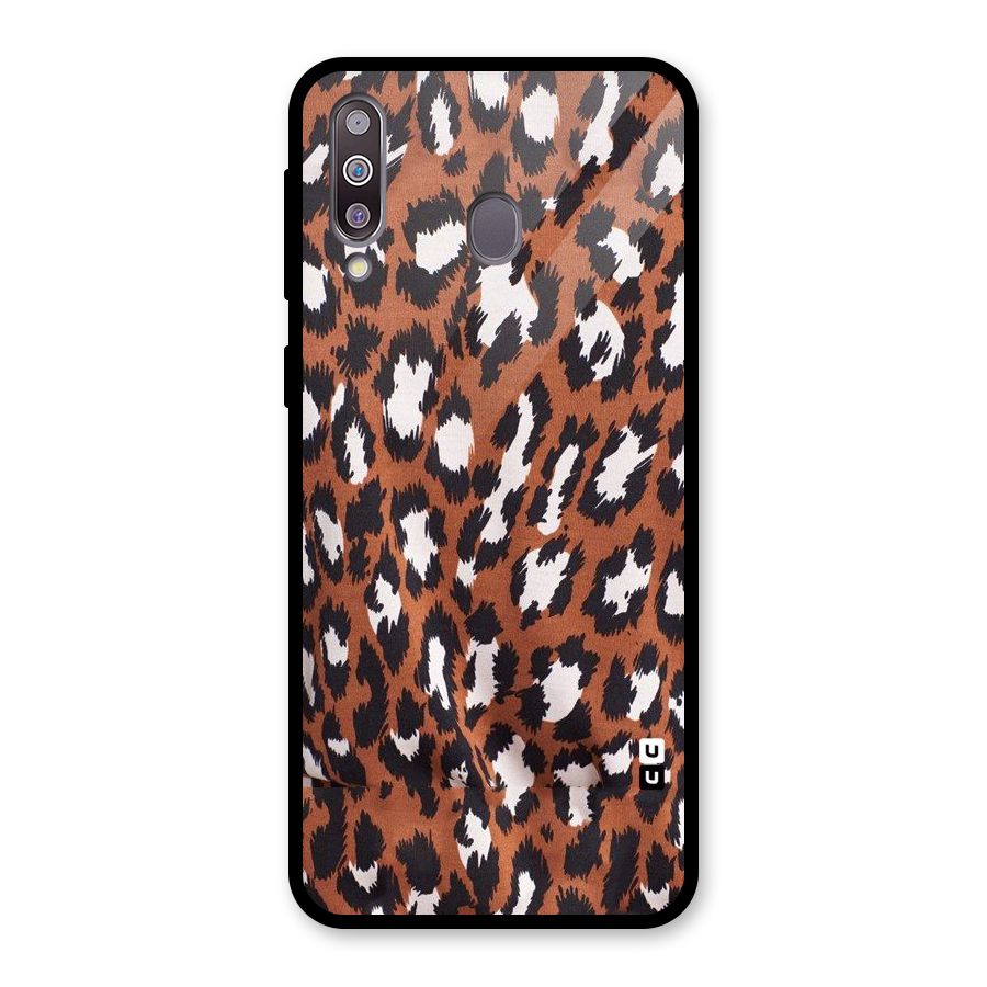 Leapord Design Glass Back Case for Galaxy M30