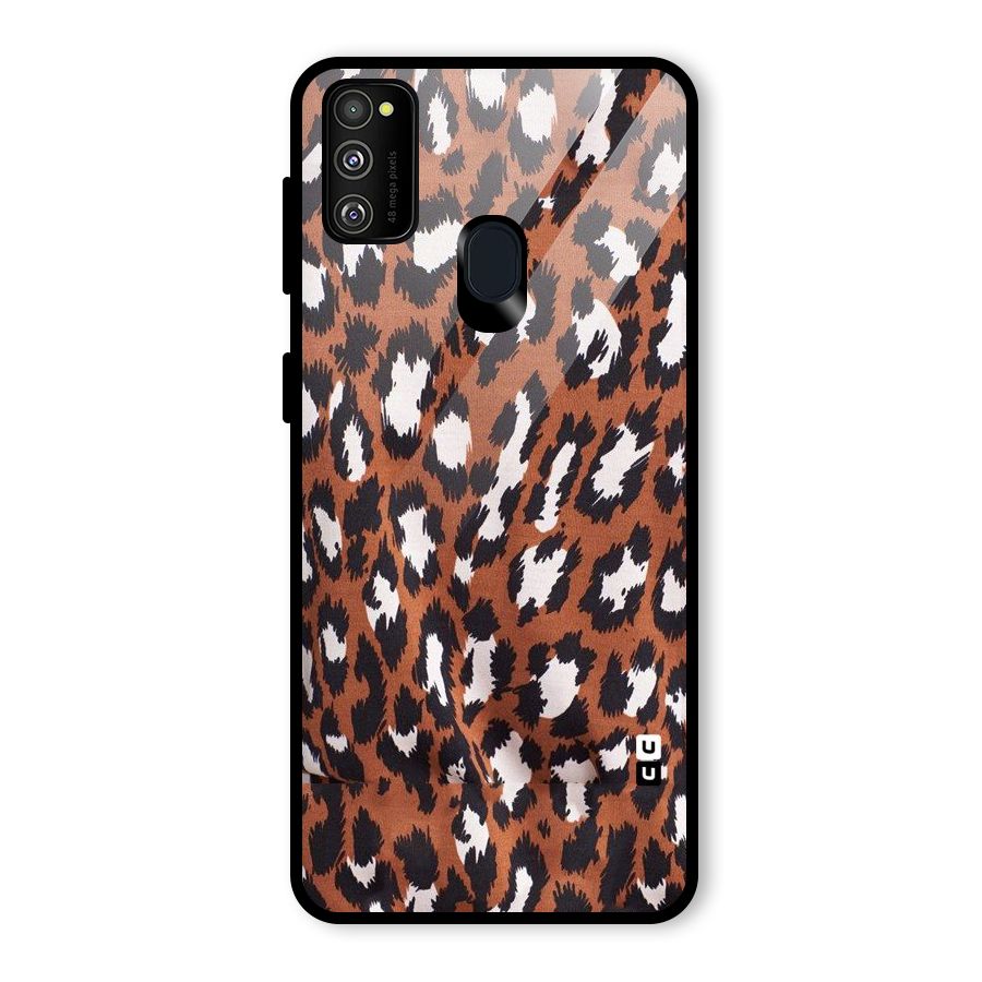 Leapord Design Glass Back Case for Galaxy M30s