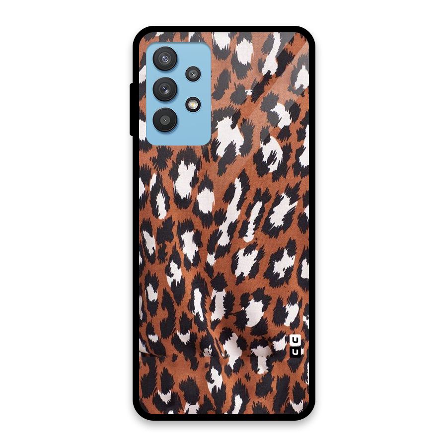 Leapord Design Glass Back Case for Galaxy M32 5G