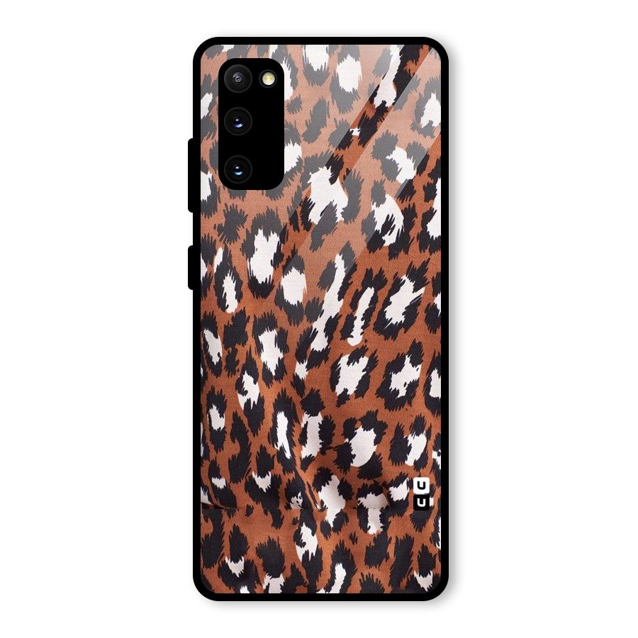 Leapord Design Glass Back Case for Galaxy S20 FE 5G