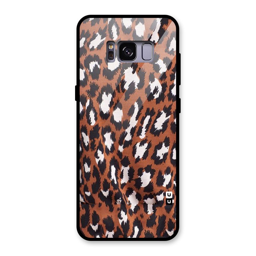 Leapord Design Glass Back Case for Galaxy S8