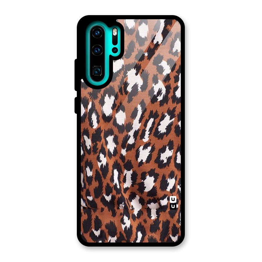 Leapord Design Glass Back Case for Huawei P30 Pro