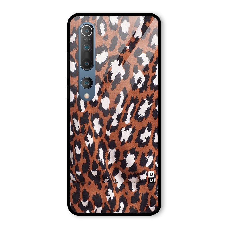 Leapord Design Glass Back Case for Mi 10