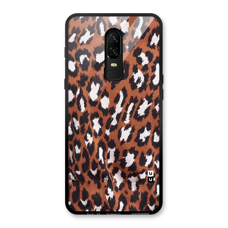 Leapord Design Glass Back Case for OnePlus 6