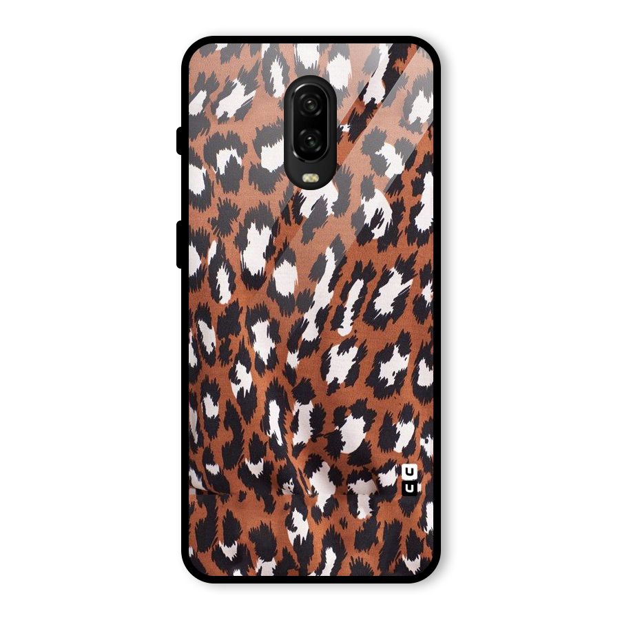 Leapord Design Glass Back Case for OnePlus 6T