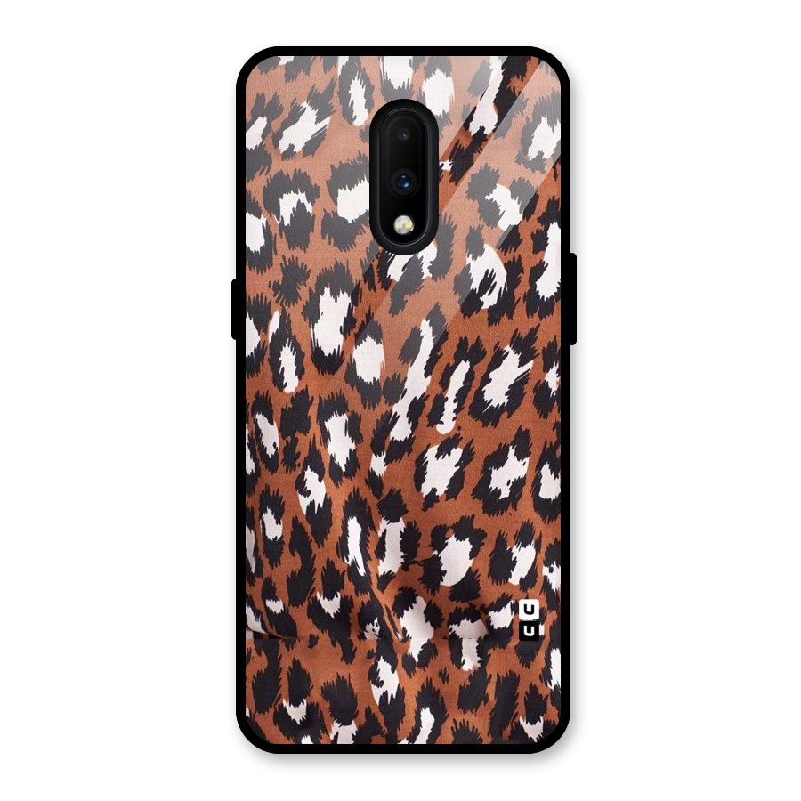 Leapord Design Glass Back Case for OnePlus 7