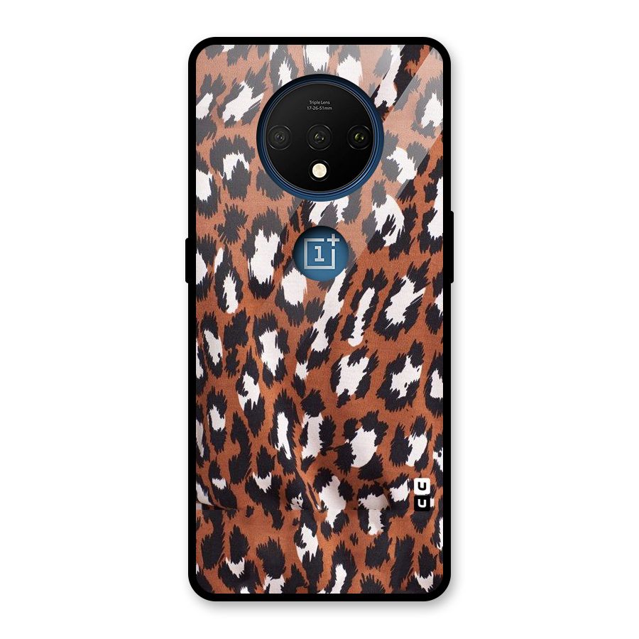Leapord Design Glass Back Case for OnePlus 7T
