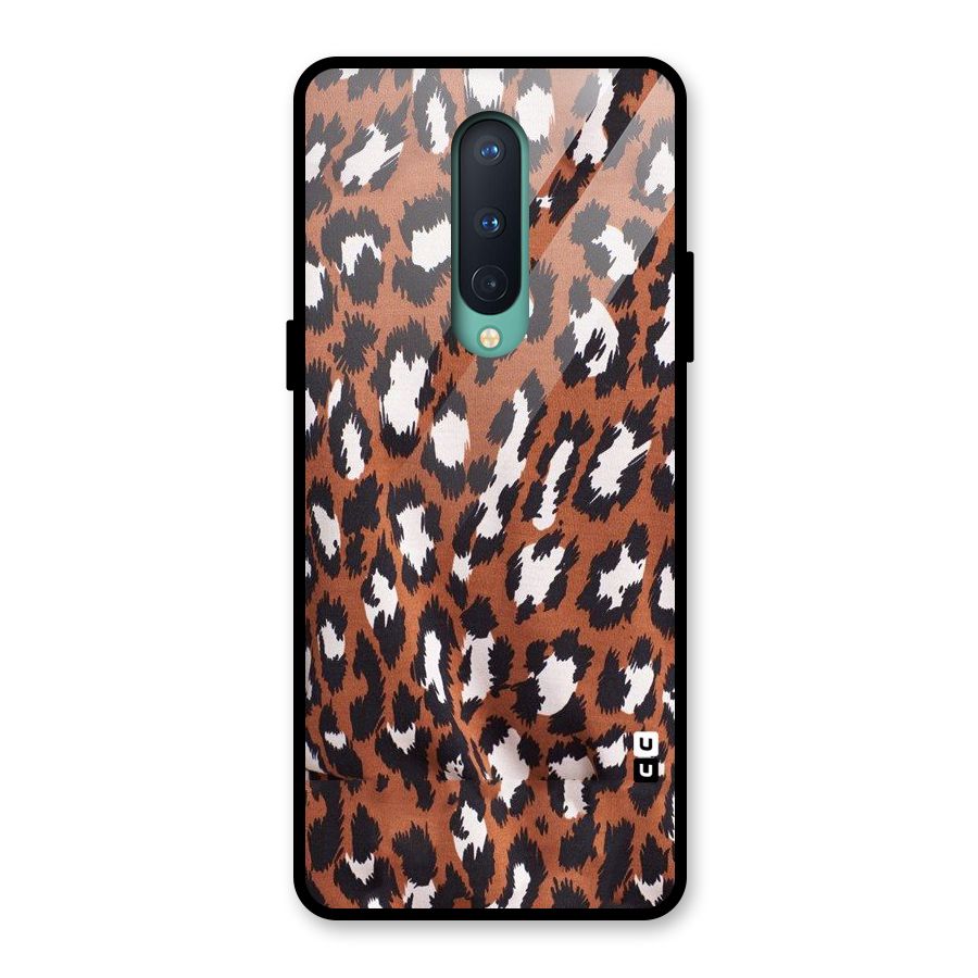 Leapord Design Glass Back Case for OnePlus 8