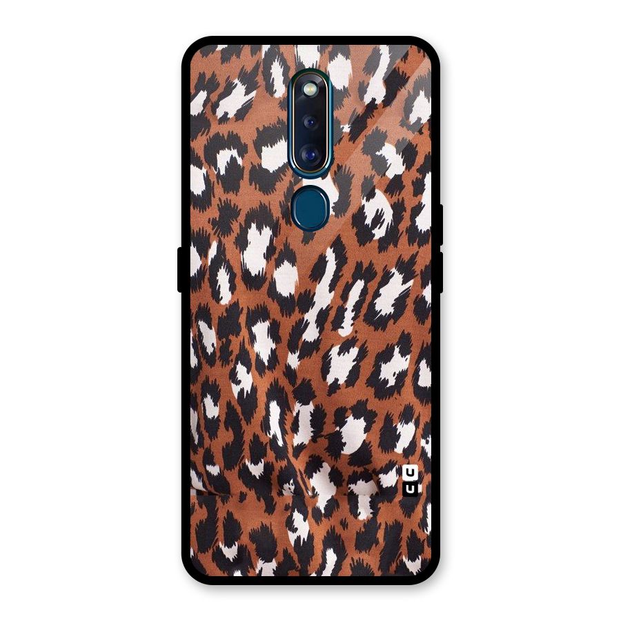Leapord Design Glass Back Case for Oppo F11 Pro