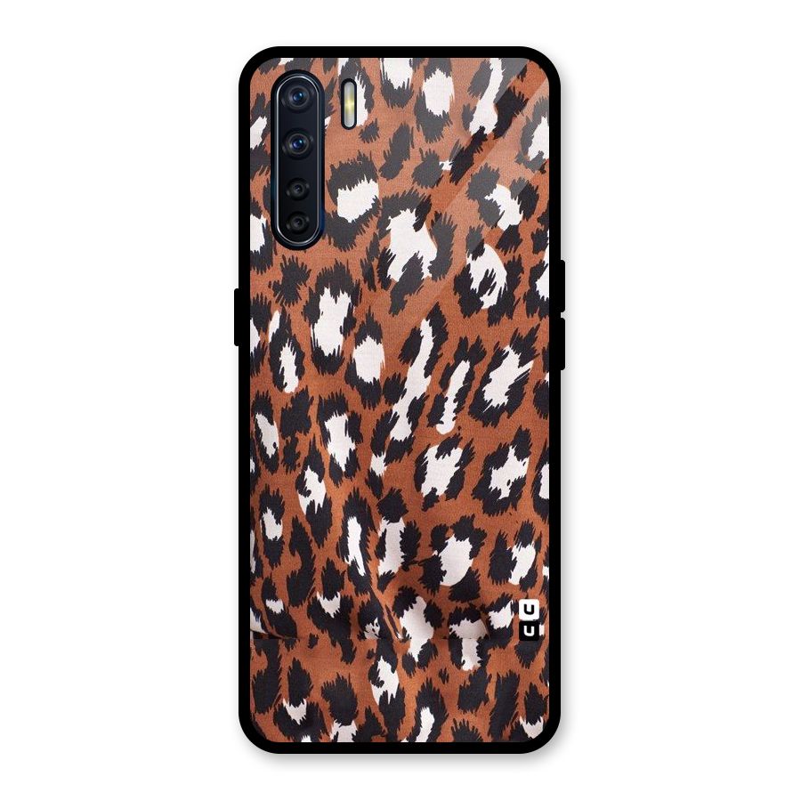 Leapord Design Glass Back Case for Oppo F15