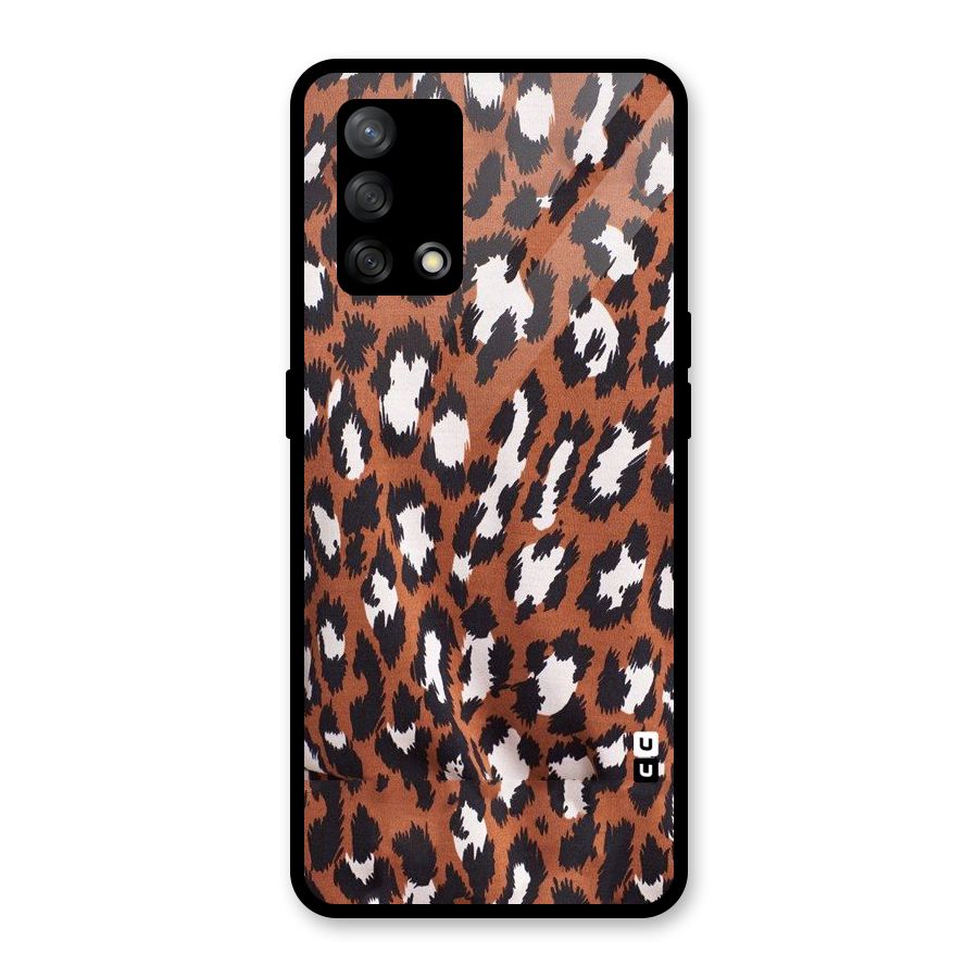 Leapord Design Glass Back Case for Oppo F19