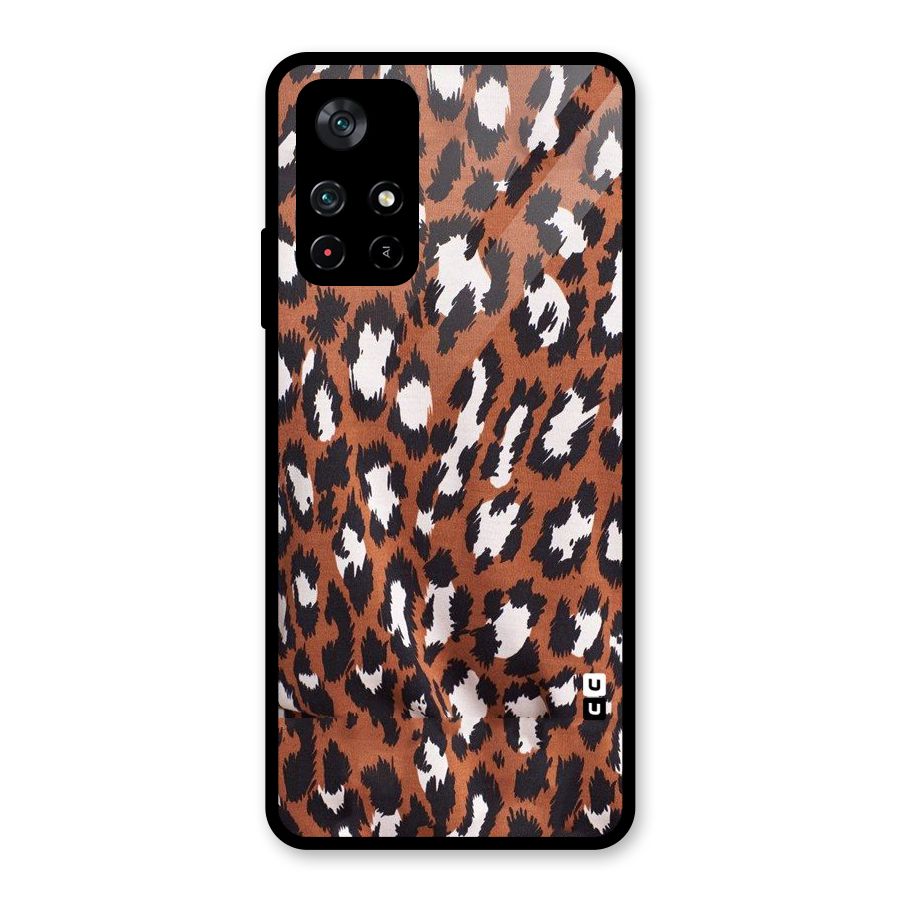 Leapord Design Glass Back Case for Poco M4 Pro 5G