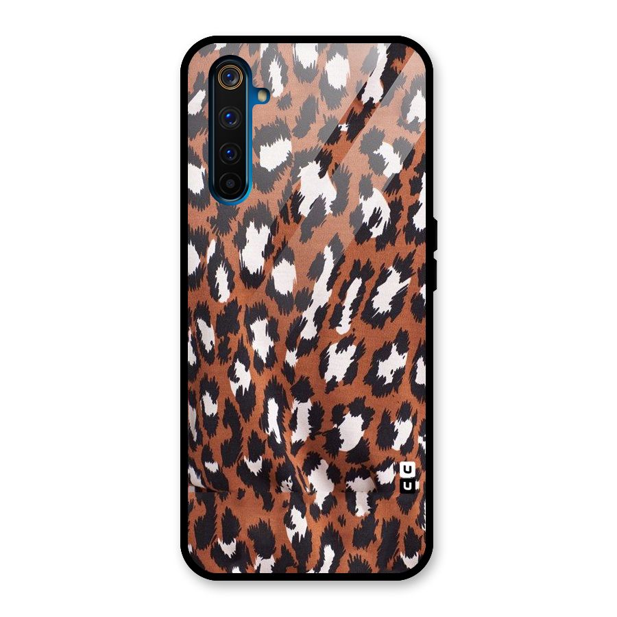 Leapord Design Glass Back Case for Realme 6 Pro