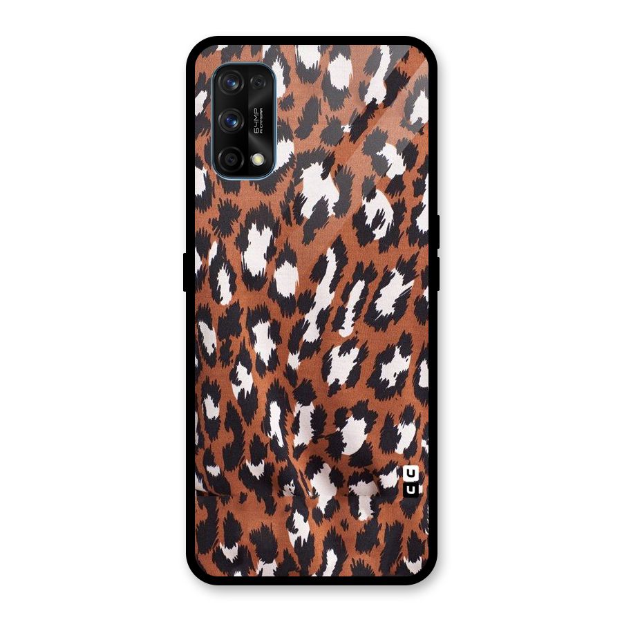 Leapord Design Glass Back Case for Realme 7 Pro