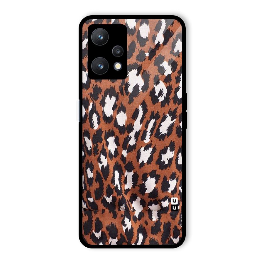 Leapord Design Glass Back Case for Realme 9 Pro 5G