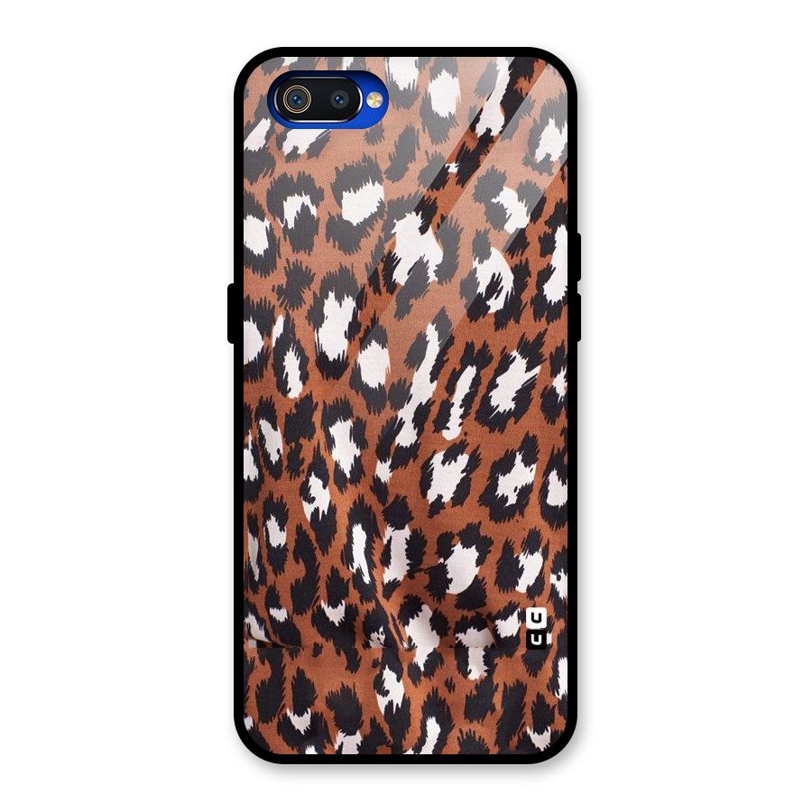 Leapord Design Glass Back Case for Realme C2