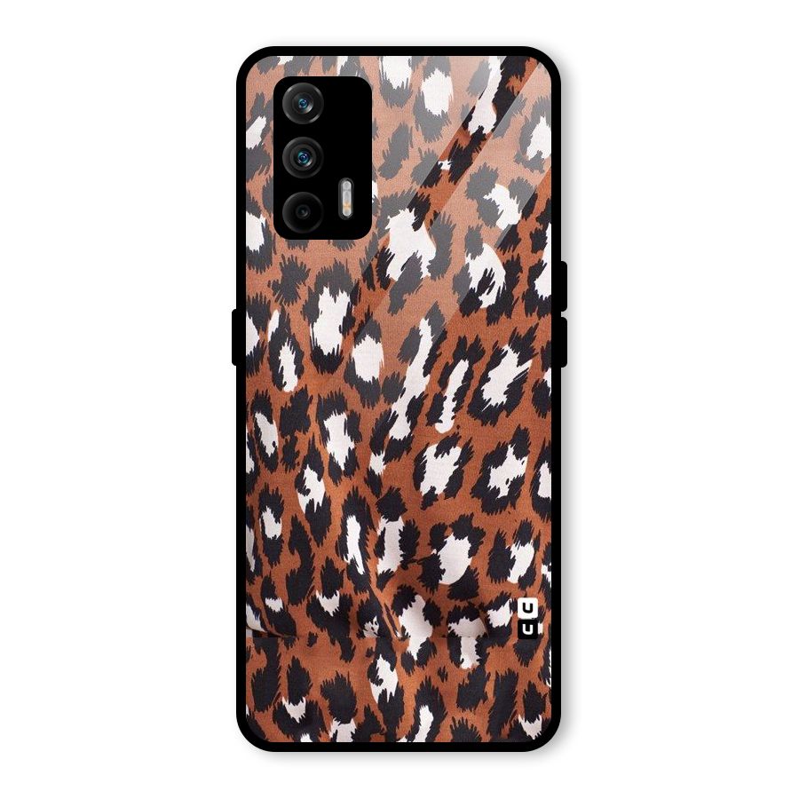 Leapord Design Glass Back Case for Realme GT 5G