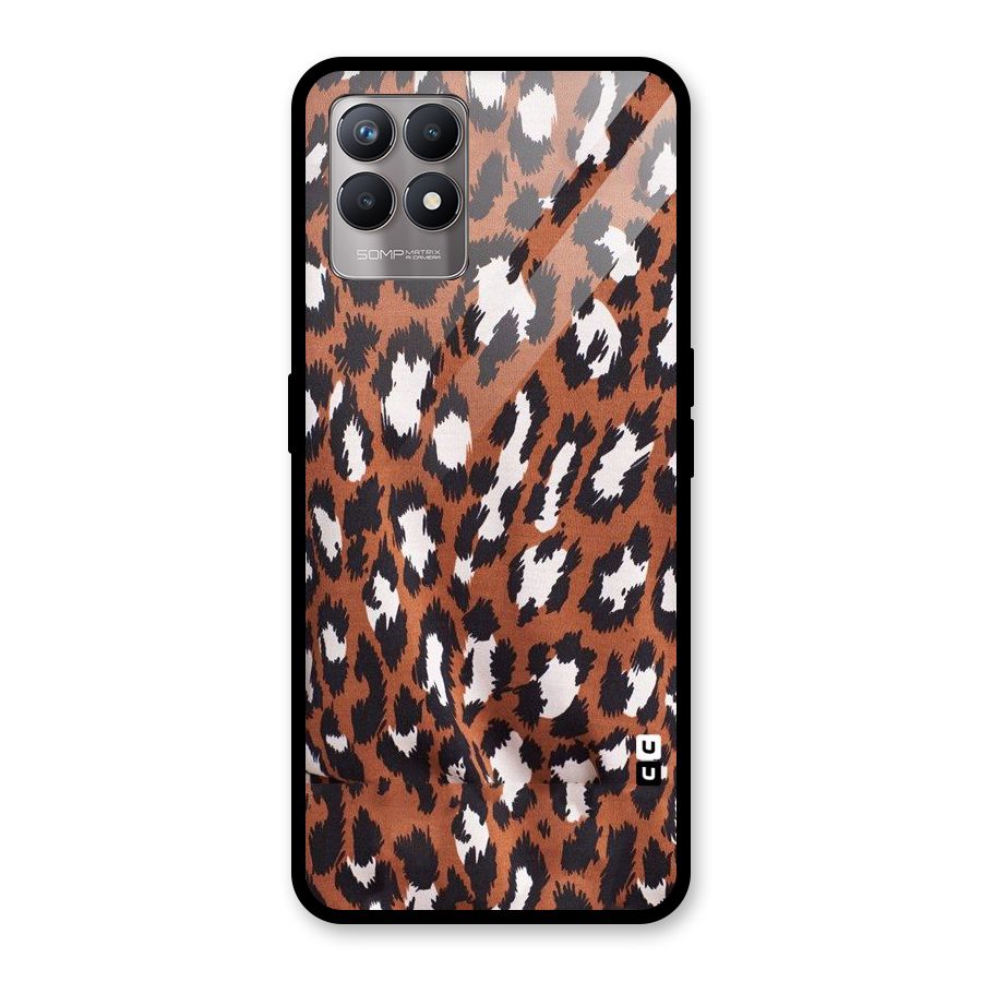 Leapord Design Glass Back Case for Realme Narzo 50