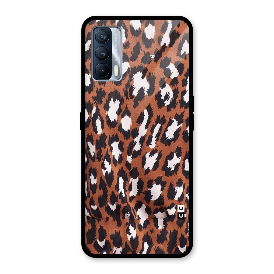 Leapord Design Glass Back Case for Realme X7