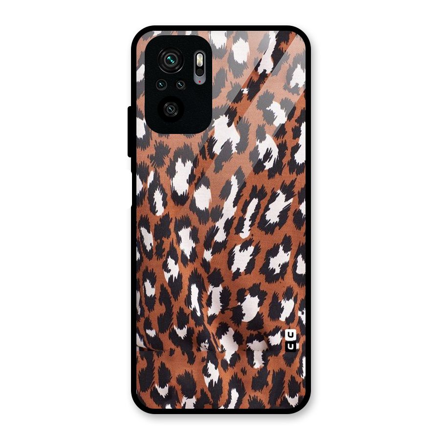 Leapord Design Glass Back Case for Redmi Note 10S