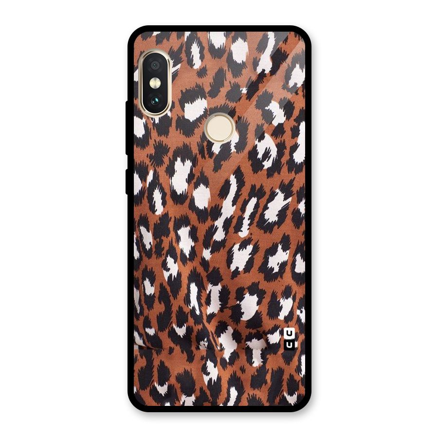 Leapord Design Glass Back Case for Redmi Note 5 Pro