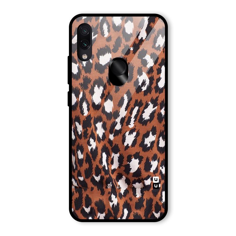 Leapord Design Glass Back Case for Redmi Note 7 Pro