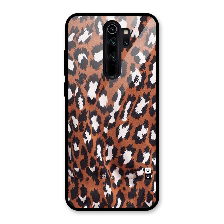 Leapord Design Glass Back Case for Redmi Note 8 Pro