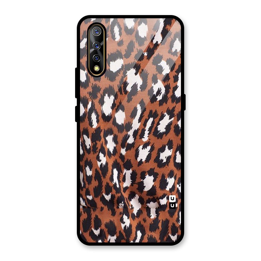 Leapord Design Glass Back Case for Vivo S1