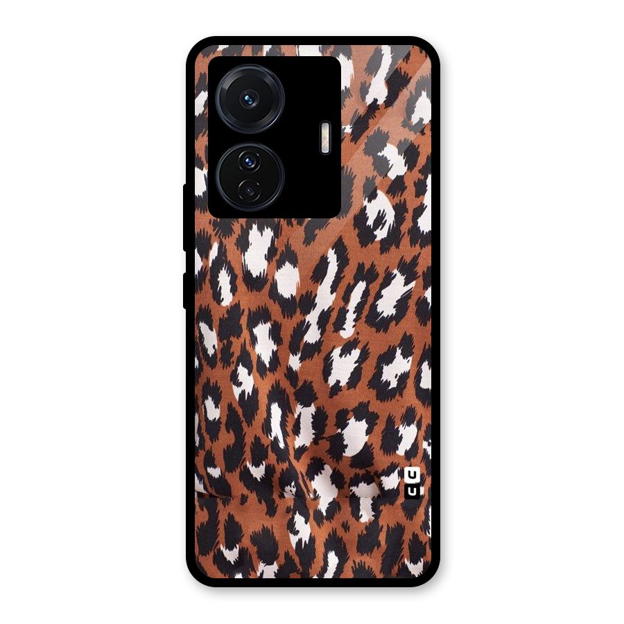 Leapord Design Glass Back Case for Vivo T1 Pro