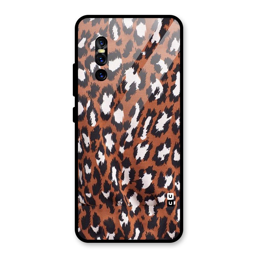 Leapord Design Glass Back Case for Vivo V15 Pro
