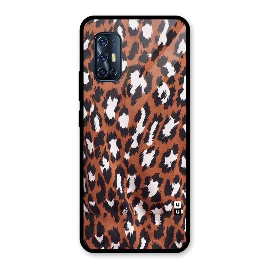 Leapord Design Glass Back Case for Vivo V17