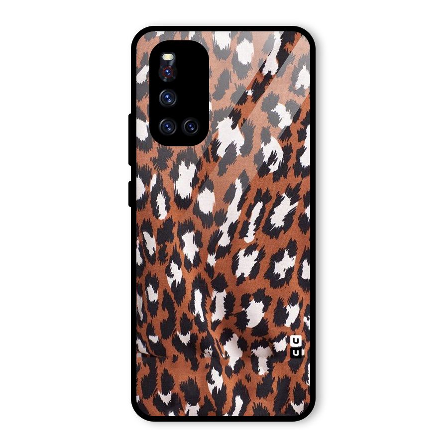 Leapord Design Glass Back Case for Vivo V19